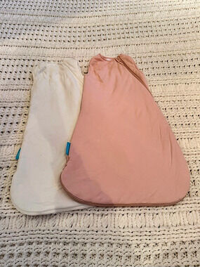 PurComfy SuperSoft Baby Sleep Sack Pink & White Baby 0-6 Months